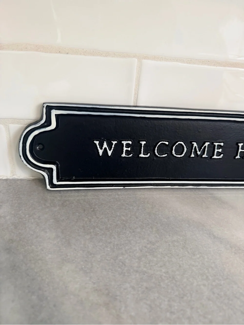Hearth & Hand Magnolia black & white farmhouse Welcome Home Sign